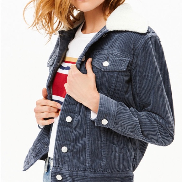 pacsun sherpa corduroy trucker jacket